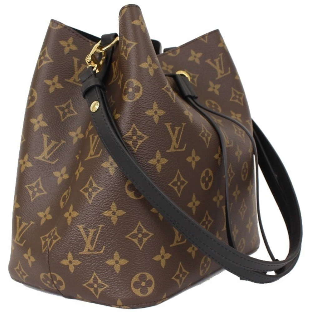 Louis Vuitton NeoNoe Monogram Noir Shoulder Bag Drawstring Black